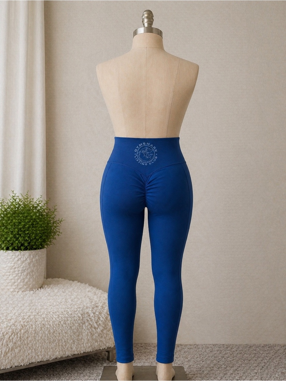 Gymshark Teal Blue XS Leggings with Logo Tag